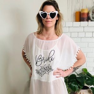 Bachelorette Bride Bathing Suit Cover Sunglasses